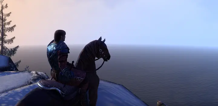 a cavallo verso il tramonto