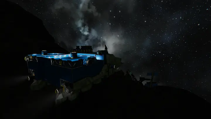Una nave spaziale nel buio